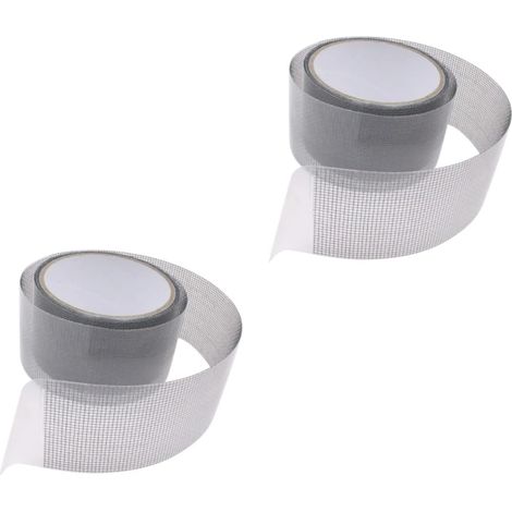 2 rouleaux de ruban adhésif pour moustiquaire de porte, patch, ruban de réparation pour moustiquaire de porte (1/5)
