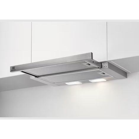 Electrolux LFP326S Cappa serie 300 LedLights 60 cm. Potenza massima di estrazione: 410 m³/h, Tipo di estrazione: Filtrante, Classe di efficienza dinamica del fluido: D. Tipo: Semintegrato (semincas... (1/10)