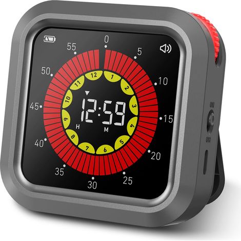 LEDANDER Minuteur visuel, horloge de cuisson, gestionnaire de temps, compte à rebours/minuteur, avec cordon et fixation magnétique puissante (1/5)