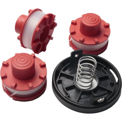 Kit Pièces Débroussailleuse Compatible Einhell 3405096 Tête Fil Capuchon Ressort Fil Nylon Lot de 5 Durable (1/5)