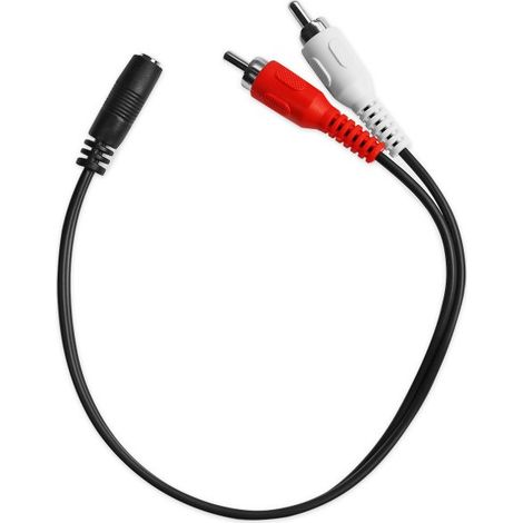 Ekon ECAJACK2RCA03FM Audio-Kabel 0,3 m 3.5mm 2 x RCA Schwarz