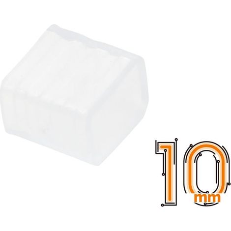15 Gommini PVC di Chiusura per Striscia LED Impermeabile Passo 10mm Interno 13x7mm
