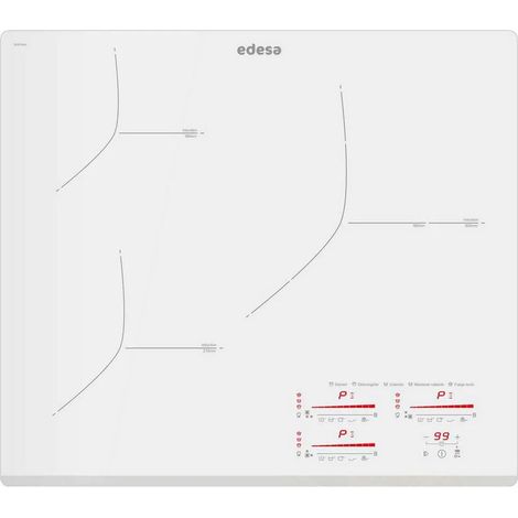 Cuisinière edesa eims-6330 b wh 7100 W induction (1/3)