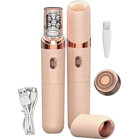 Épilateur 2-en-1 – Rose – Rechargeable – Épilation indolore – Visage, jambes et maillot – Femme (1/5)