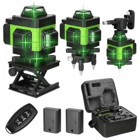 XVX – Niveau laser 4D 16 lignes – Auto-nivelant 3° – Batterie lithium rechargeable – Précision ±0,2 mm/10 m – Portée 25 m – IP54 (1/4)