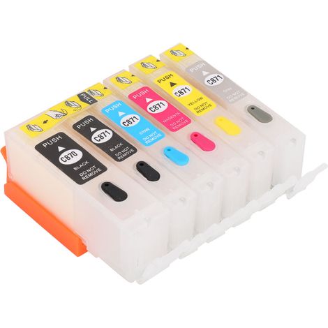 Accessoires pour imprimante Canon, jeu de cartouches d'encre 5 couleurs, modèle PGI-870BK CLI-871BK/C/M/Y/GY (1/4)