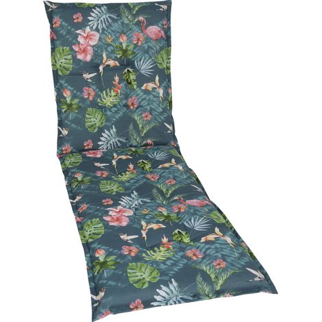 GO-DE Relax-Auflage 170 x 50 x 6 cm Blau Bankauflage Liegenauflage Auflage