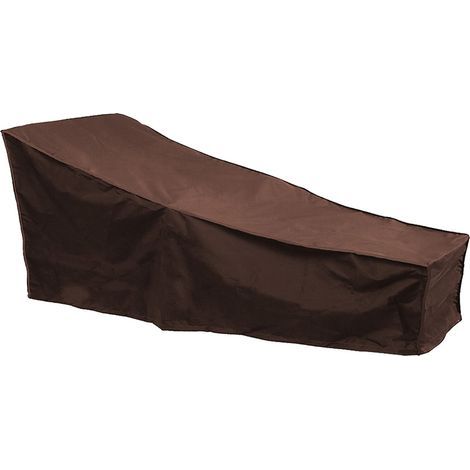 Housse de protection imperméable pour chaise lounge de jardin terrasse extérieure (Café)