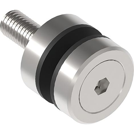 Glaspunkthalter für 8 - 18 mm Glas, sichtbar geschraubt, ø 30 mm, Edelstahl V2A