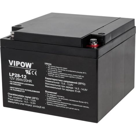 Vipow 12V 28Ah Batería de Gel estanca duradera