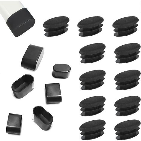 Embouts de pieds de chaise de bureau ovales, 15 x 30 mm, en PVC, lot de 2 (1/5)
