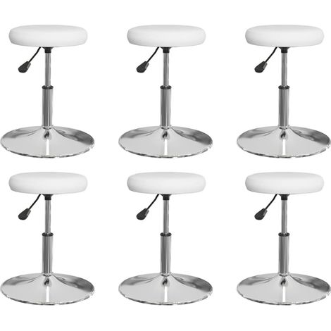 Chaises à manger lot de 6-Chaises de Salle à Manger-Chaise de cuisine blanc similicuir 999182 (1/5)