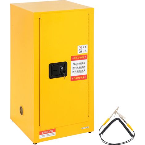 Mophorn Sicherheitsschrank für brennbare Flüssigkeiten, 16 Gal, kaltgewalzter Stahl, 18,1 x 18,1 x 35,4 Zoll, explosionsgeschützt, mit 2 verstellbaren Regalen, 1 Tür (1/5)