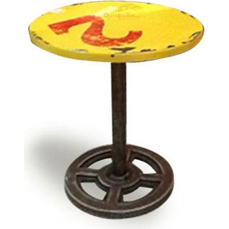 Tognana tavolino cargo in legno, colore giallo, linea wood h 50 cm