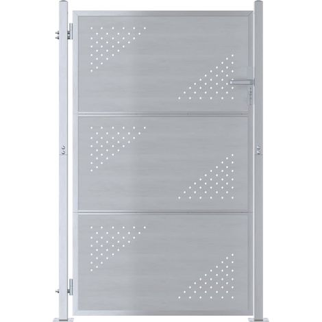 Maison Exclusive - Cancello da giardino Argento 85 x 144 cm Acciaio inossidabile