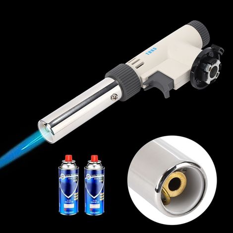 Chalumeau à gaz portable à allumage par pression réglable pour barbecue en extérieur 1300℃ (1/5)