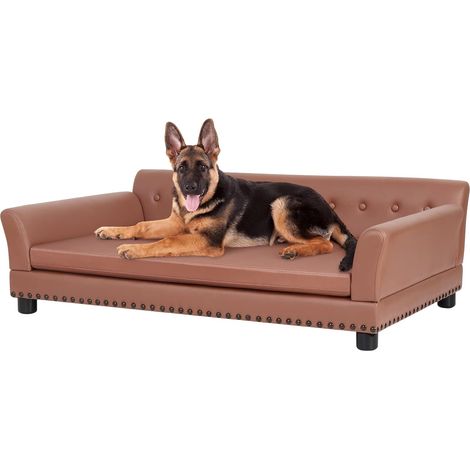 Divano per Cani Taglia Grande Media Divano Poltrona per Cani Lusso in Pelle Leathaire Impermeabile - Cuccia Letto per cane - XL 120x78x40cm (1/5)