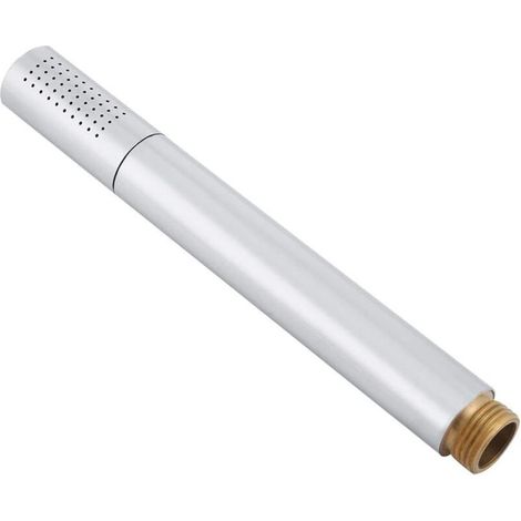 Ineasicer Universal-Duschkopf G1/2, handpoliertes zylindrisches Design, komplett aus versilbertem Kupfer gefertigt, für Badezimmer