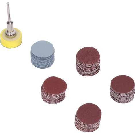 100-teiliges Set aus Schleifscheiben aus Aluminiumoxid und Edelstahl, Schnellwechsel-Schleifset für Metall und Kunststoff (1/5)