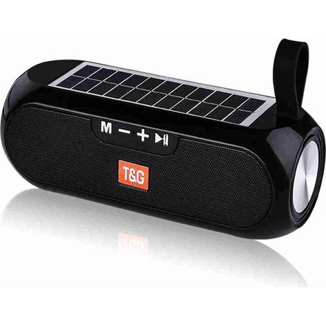 Enceinte stéréo sans fil Bluetooth MDUG - Rechargeable par énergie solaire - Compatible Bluetooth - Étanche - Entrée auxiliaire - Radio FM (1/5)