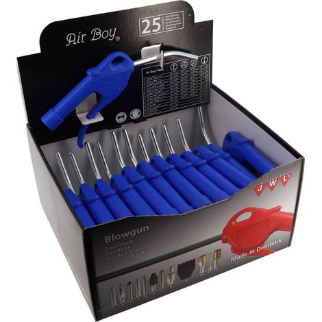 PRESENTOIR DE 25 SOUFFLETTES BLEUES BUSE Ø8MM CEDREY