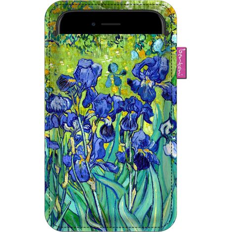 Smartphone-Hülle mit Iris-Muster – Ökologischer Filz, 105 x 175 mm, Grau, Strapazierfähiger Druck, Schutz für Ihr Smartphone, Waschbar bei 40 °C, Bertoni (1/5)
