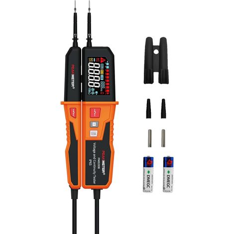 Testeur de tension, testeur de continuité, plage automatique 12V1500V, IP65, peut mesurer la tension AC/DC, la séquence de phase, la continuité, le RCD, détection sans batterie (PM8200B) (1/5)