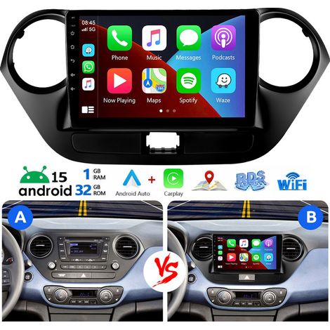 Autoradio Android 15 avec radio GPS et Apple CarPlay pour Hyundai i10 II IA/BA 2013-2016 - 1+32G (1/5)