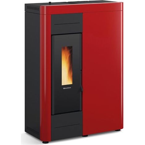 La Nordica extraflame termostufa a pellet Virna in acciaio bordeaux 14,5 kw per 400 m termo stufa
