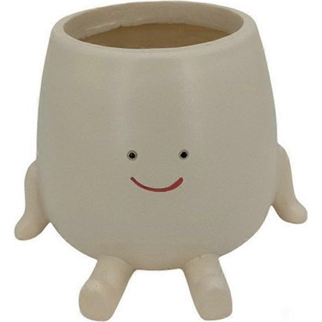 Smile Face pot de plantation Funny pot de plante pour extérieur plantes Cute tête jardinières décoratif Unique Face (1/5)