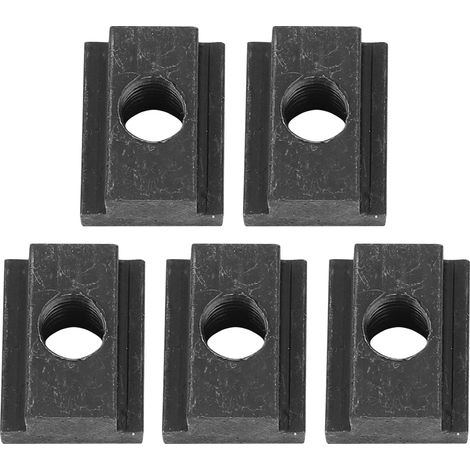 Lot de cinq écrous en fer à rainure en T, idéaux pour les rails de la benne du pick-up Toyota Tacoma. (1/5)