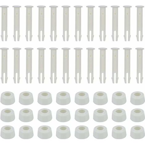 Lot de 24 broches pour piscine - 6 cm - Avec capuchon - Accessoires pour piscine