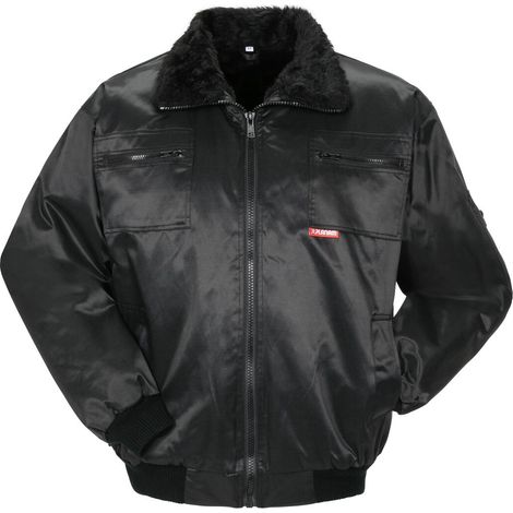 Planam Blouson d'hiver Type pilote, noir, Taille unisexe: M (1/4)