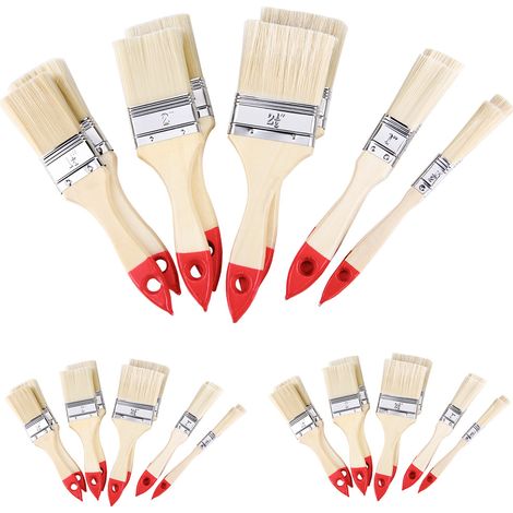 MONZANA® Malerpinsel 30tlg Set 5 versch. Größen für Holzlasur Lacke Farbe Pinselset Lasurpinsel Lackierpinsel Malerpinsel