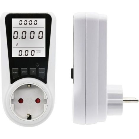 Compteur de consommation d'énergie Ulisem, compteur de coûts d'électricité, wattmètre, compteur de consommation d'énergie avec grand écran LCD rétroéclairé, protection contre les surcharges 3680 W, 23 (1/4)