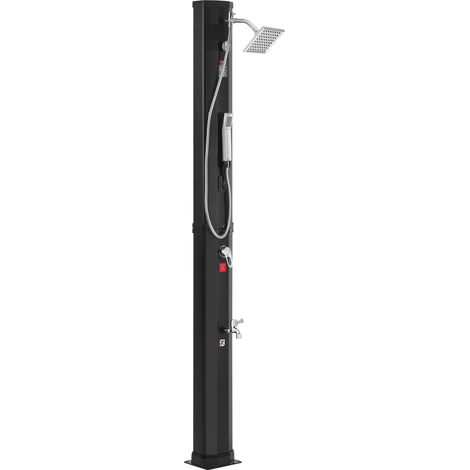 VEVOR Outdoor Solar Heated Shower, 40L Poolside Shower Kit with 2 Shower Head and Foot Shower Tap, Handheld/Hanging Two Modes Fast Assembly W/ Pre-Drilled Hole for Outdoor Backyard Poolside Beach Spa