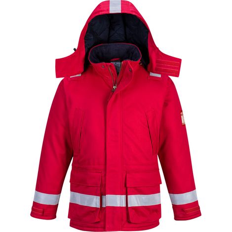 Parka Hiver FR Anti-Statique couleur : Rouge taille M - PORTWEST
