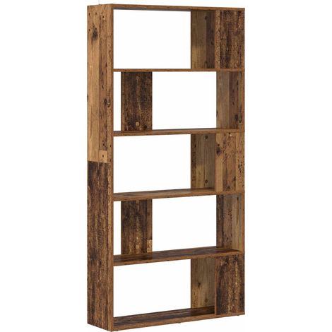 Book Cabinet Old Wood 80 x 24 x 159 cm Engineered Wood vidaXL