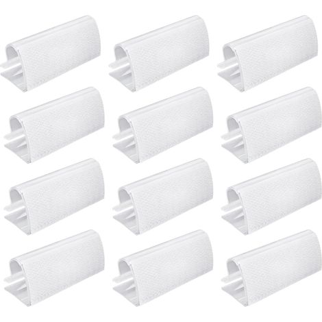 CCYKXA Lot de 12 pinces à nappe en plastique transparent - Fixation de nappe - Pour l'extérieur, les réunions de pique-nique et le camping