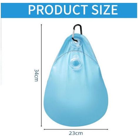 Lot de 16 sacs à eau pour bâche de piscine avec crochets, Sacs D'Eau Lourds pour Couverture de Piscine, en PVC, anti-fuite, sac à suspendre, à remplir, poids pour bâche de piscine d'hiver (1/5)