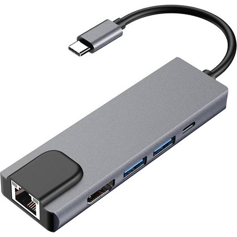 Multiport USB-C - HDMI, Ethernet, USB-C, 2x USB-3.0