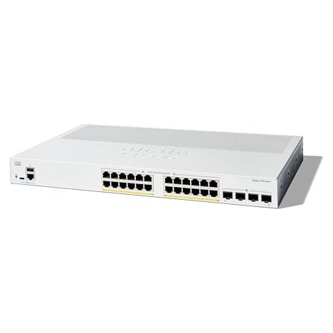 Commutateur administrable Cisco Catalyst 1300-24P-4G, 24 Ports GE, PoE, Ports SFP 4x1GE, Garantie limitée à Vie (C1300-24P-4G)