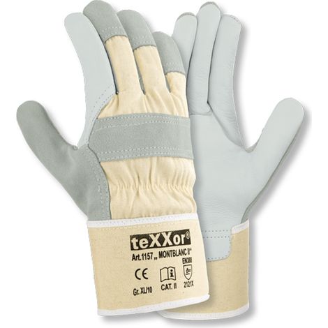 teXXor Rindvolleder-Handschuh MONTBLAC II weiß 1157 Größe 10 (1/5)
