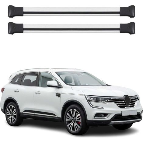 OMAC Barres de toit en aluminium pour Renault Koleos II 2016-2024 – TÜV / DIN 75302:2019 – Charge max 75 kg – 2 barres Argent (1/4)