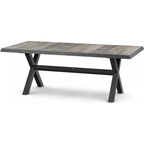 Siena Garden Sincro Dining Tisch 200x100 cm – Aluminium (matt anthrazit) & Keramikplatte (washed gre (1/5)