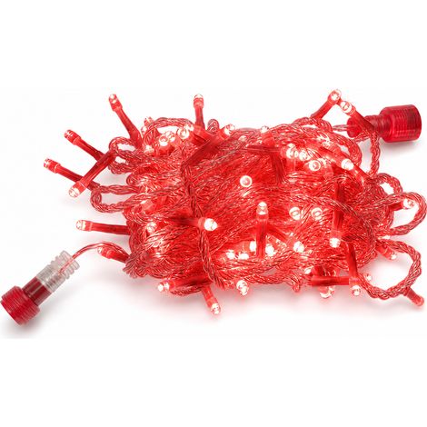Guirlande Lumineuse LED Rouge 24 V, 800 LED, Étanche et Raccordable pour Décoration de Noël (1/5)