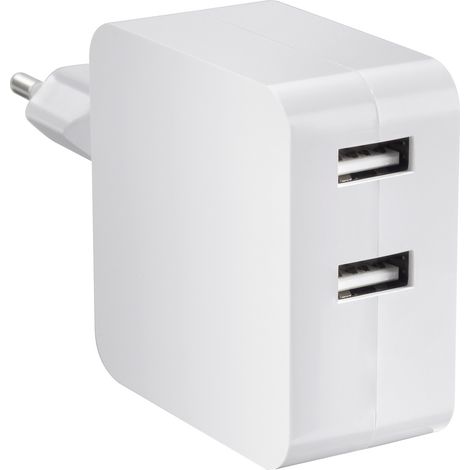 VOLTCRAFT SPS-2400/2+WH-N USB Ladegerät 24 W 2x USB-A Weiß Innenbereich (1/4)
