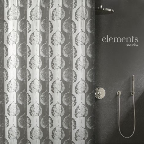 cortina de ducha Poliéster LEF 180x180cm Topo Elements de Spirella