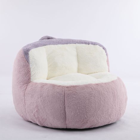 GagaFauteuil poire géant multicolore en fausse fourrure (1/5)