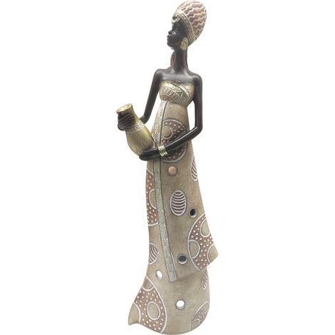 Signes Grimalt Figure de figure africaine Figure africaine Éléphants africains et bruns 7x10x32cm 29598 (1/2)